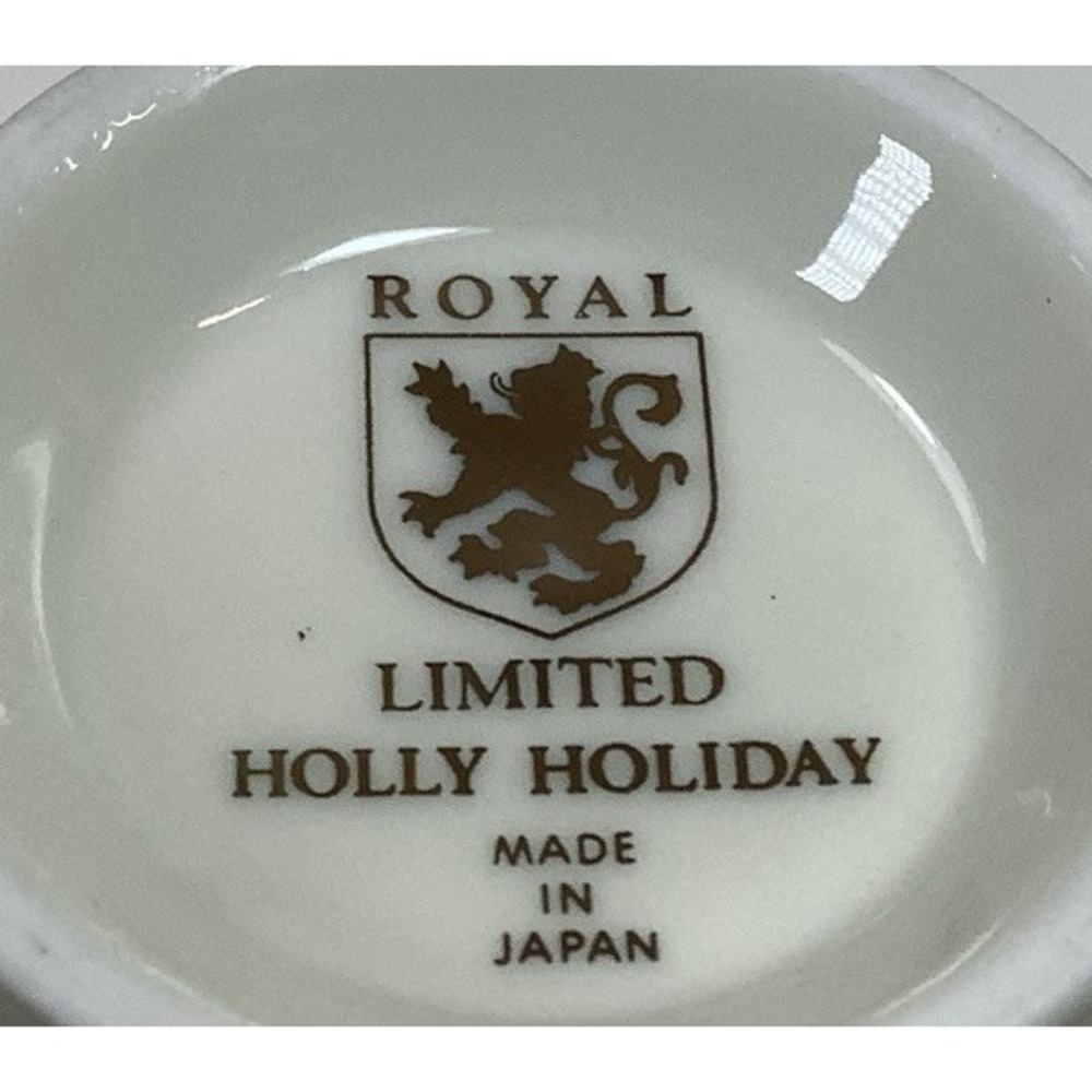 Royal‎ Limited Holly Holiday Set of 4 Coffee Mugs Christmas Cups Japan 🎄 - Picture 4 of 4